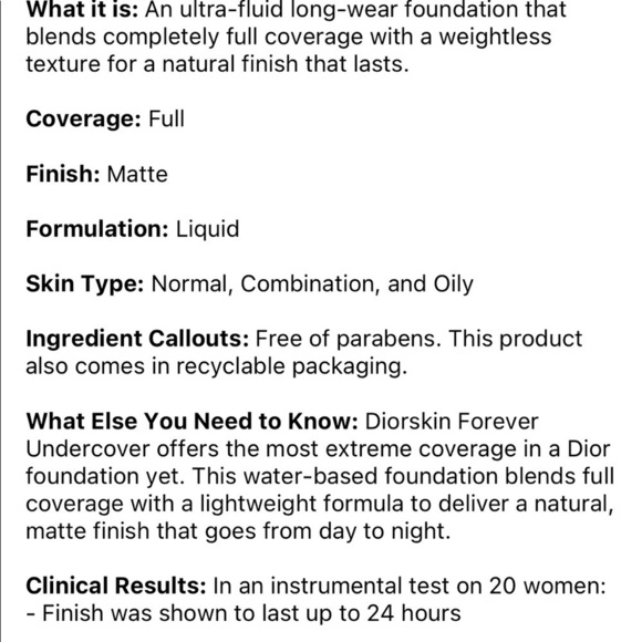 DIORSKIN Forever Undercover 24 Hour Full Coverage Dior by Christian Dior 033 - Picture 6 of 6